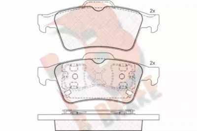 R BRAKE rb1433 -  Комплект тормозных колодок, дисковый тормоз